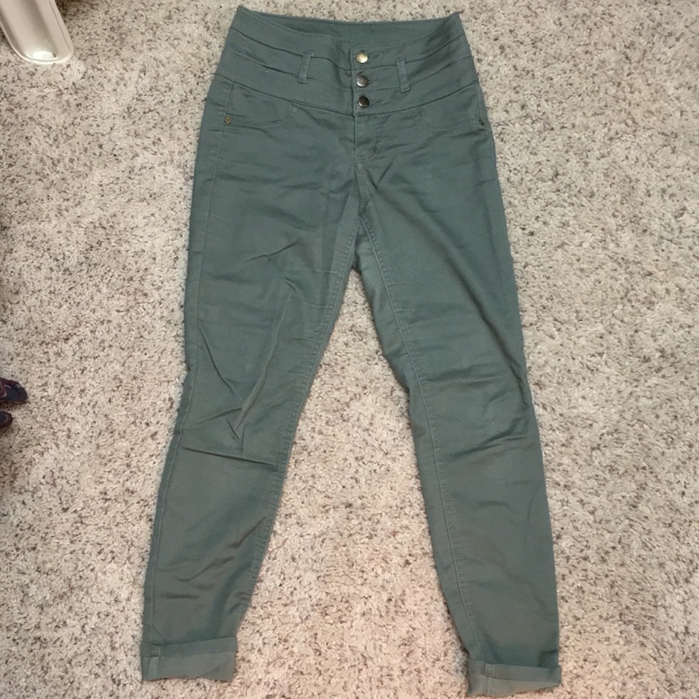High waist olive jeggings from Charlotte Russe
